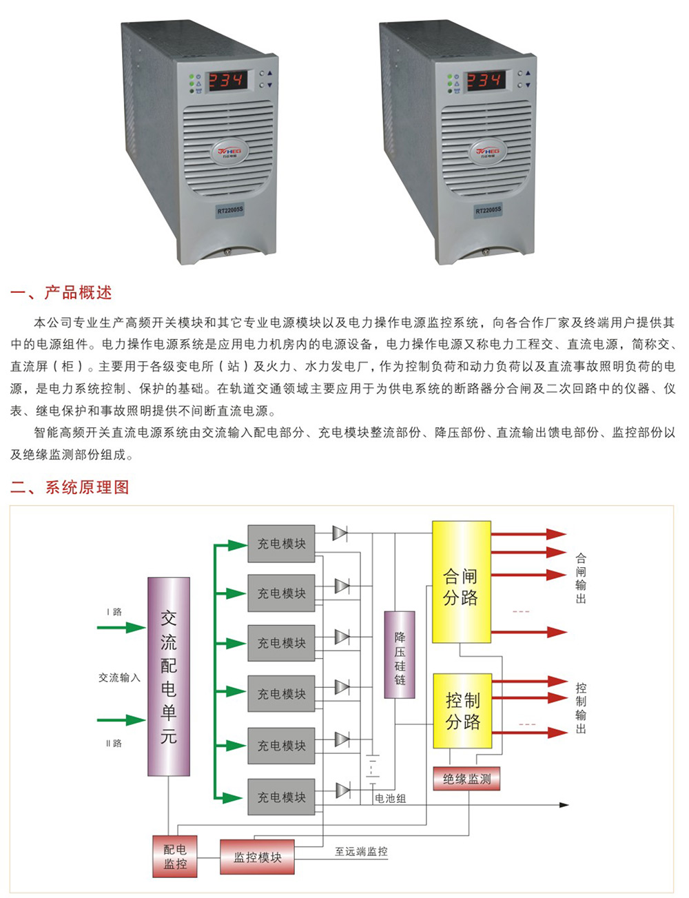 WZD22005-5、22010-5高频电源充电模块